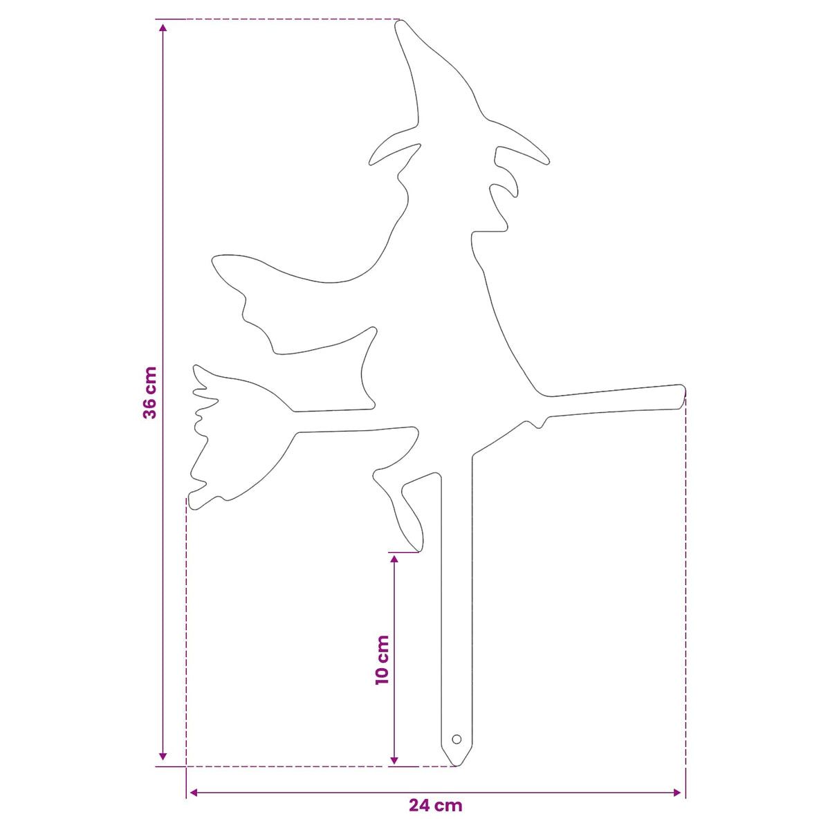 Garden Stake 36 x 24 cm Stainless Steel Silver