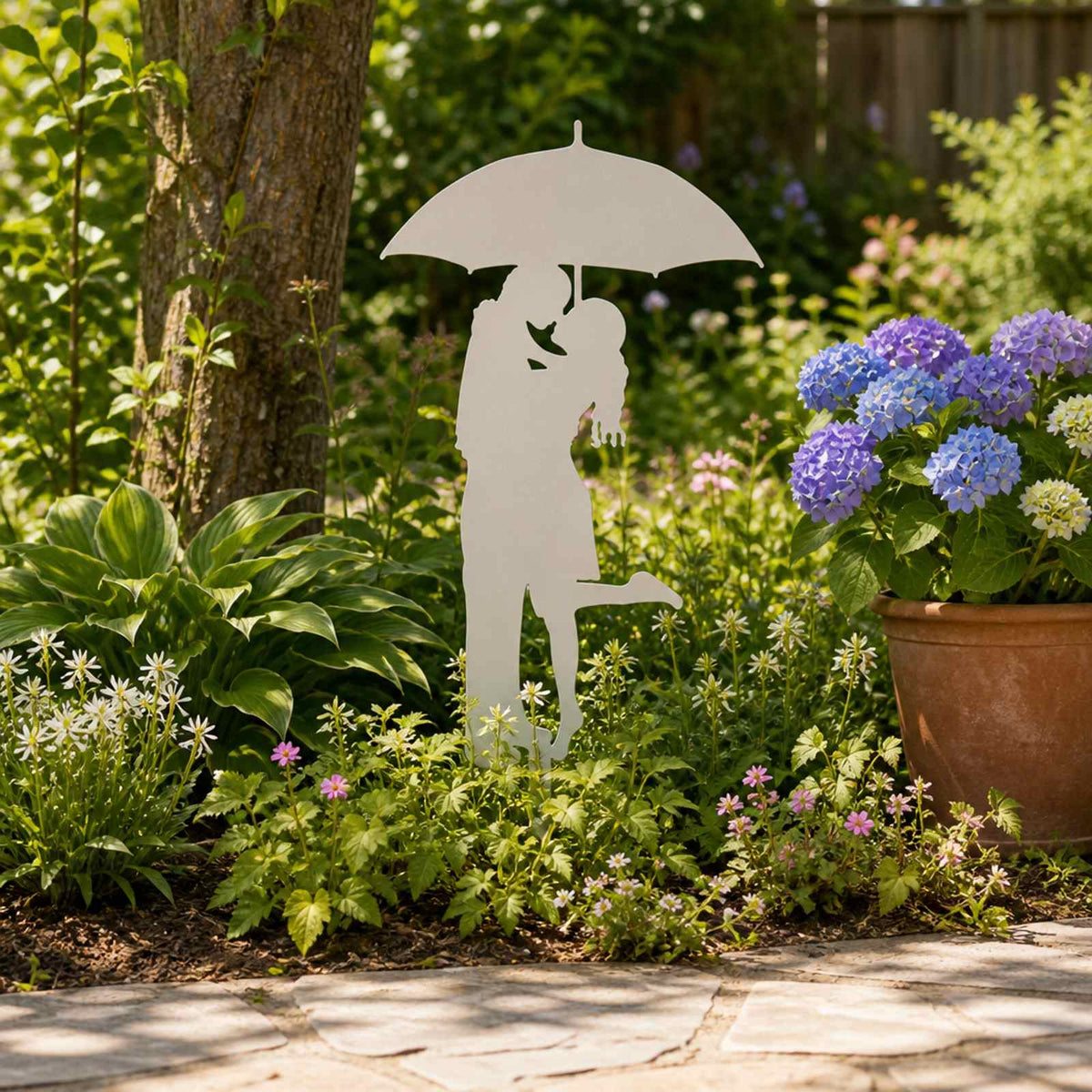 Garden Stake 50 x 24.5 cm Steel White
