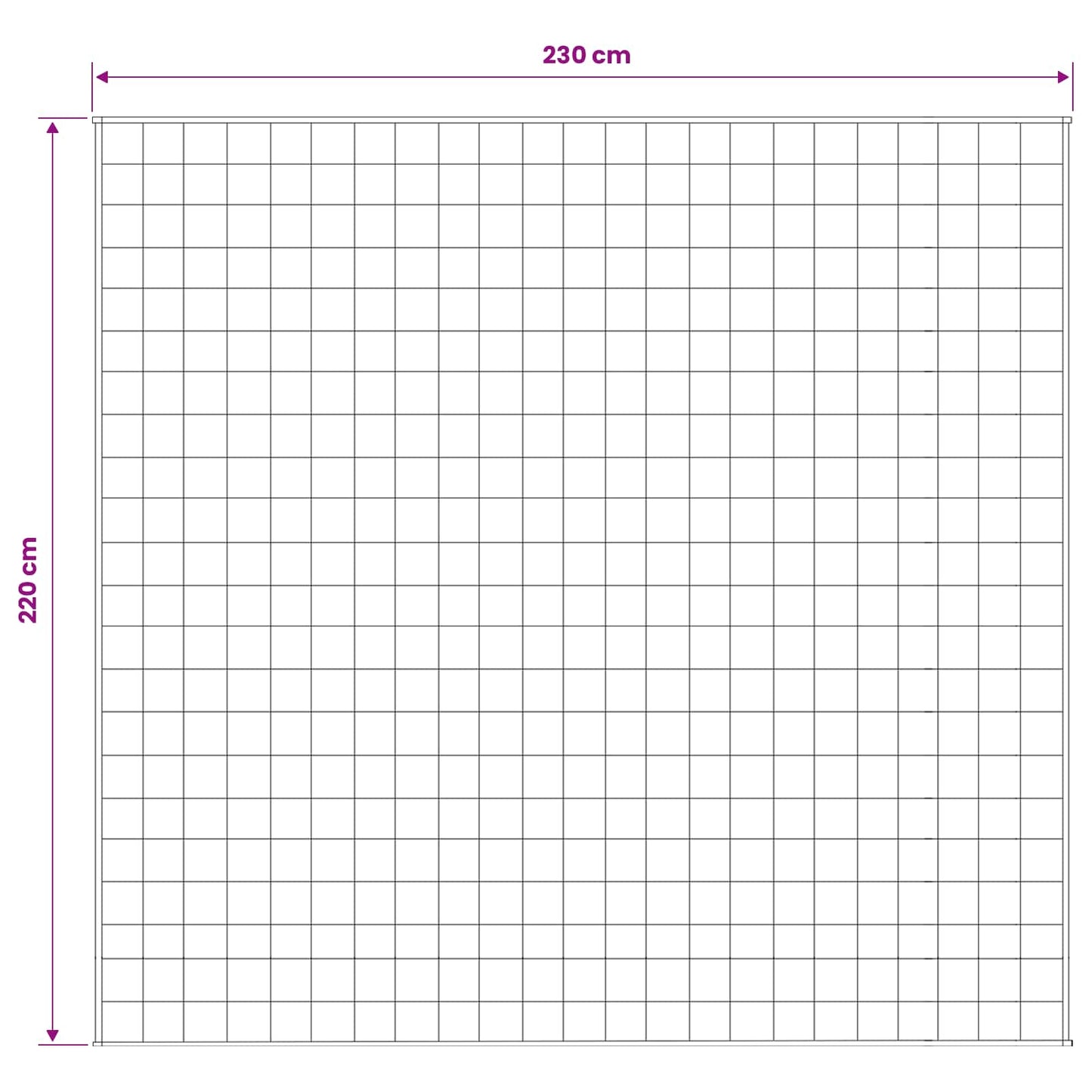 Weighted Blanket White 230 x 220 cm 11 kg 100% Cotton 205T