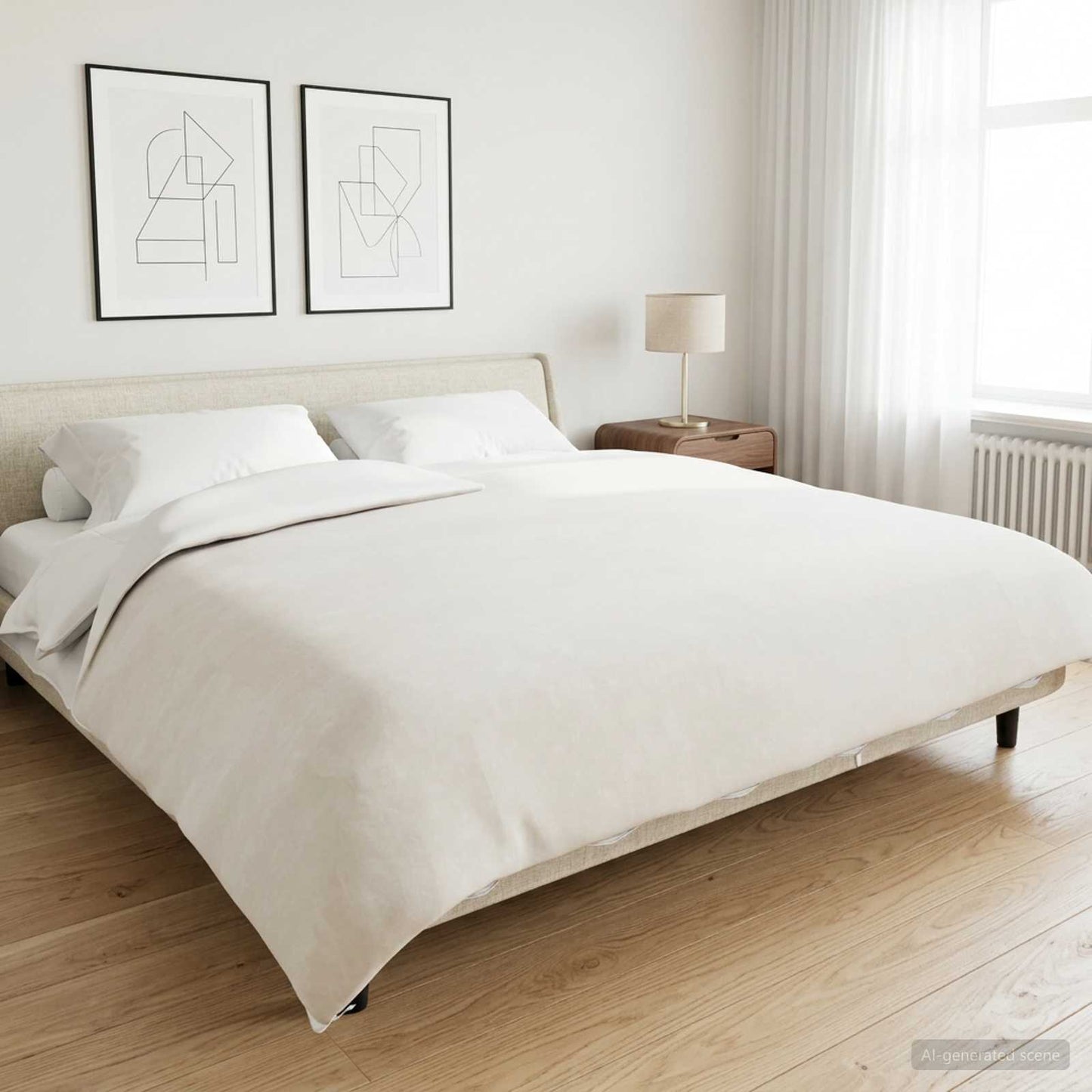 Weighted Blanket White 200 x 220 cm 13 kg 100% Cotton 205T