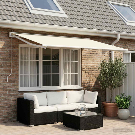Awning Replacement Fabric Cream 400 x 200 cm Polyester