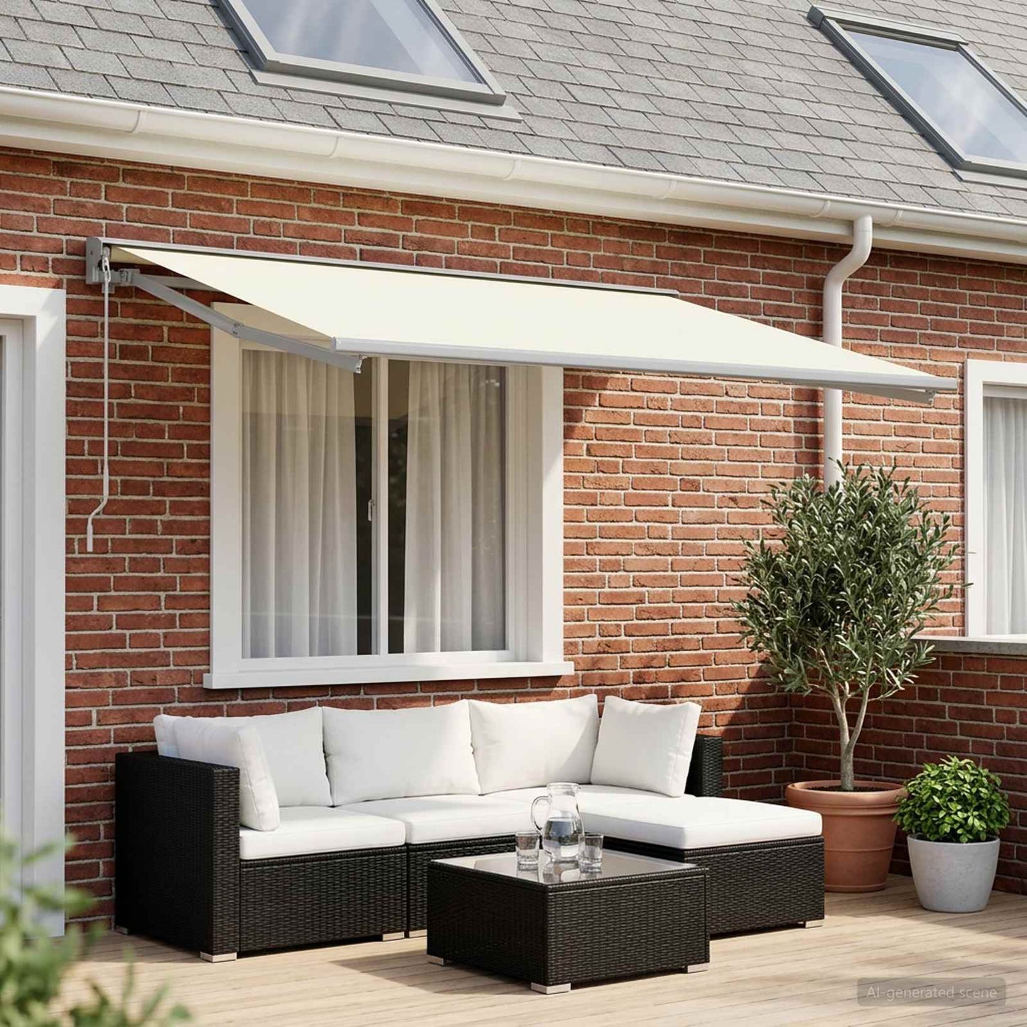 Awning Replacement Fabric Cream 500 x 350 cm Polyester