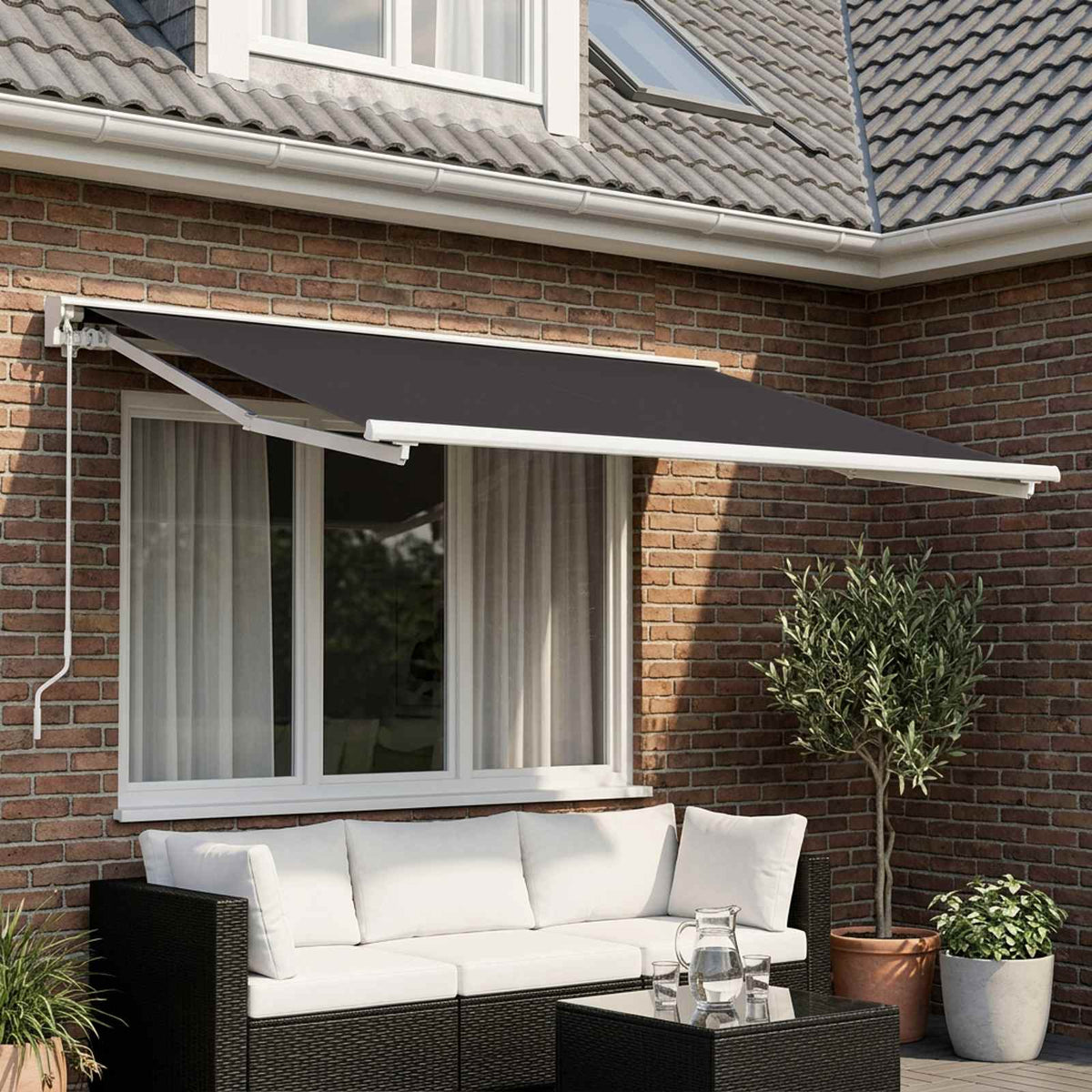 Awning Replacement Fabric Anthracite 350 x 200 cm Polyester