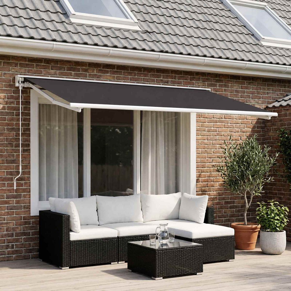 Awning Replacement Fabric Anthracite 400 x 200 cm Polyester
