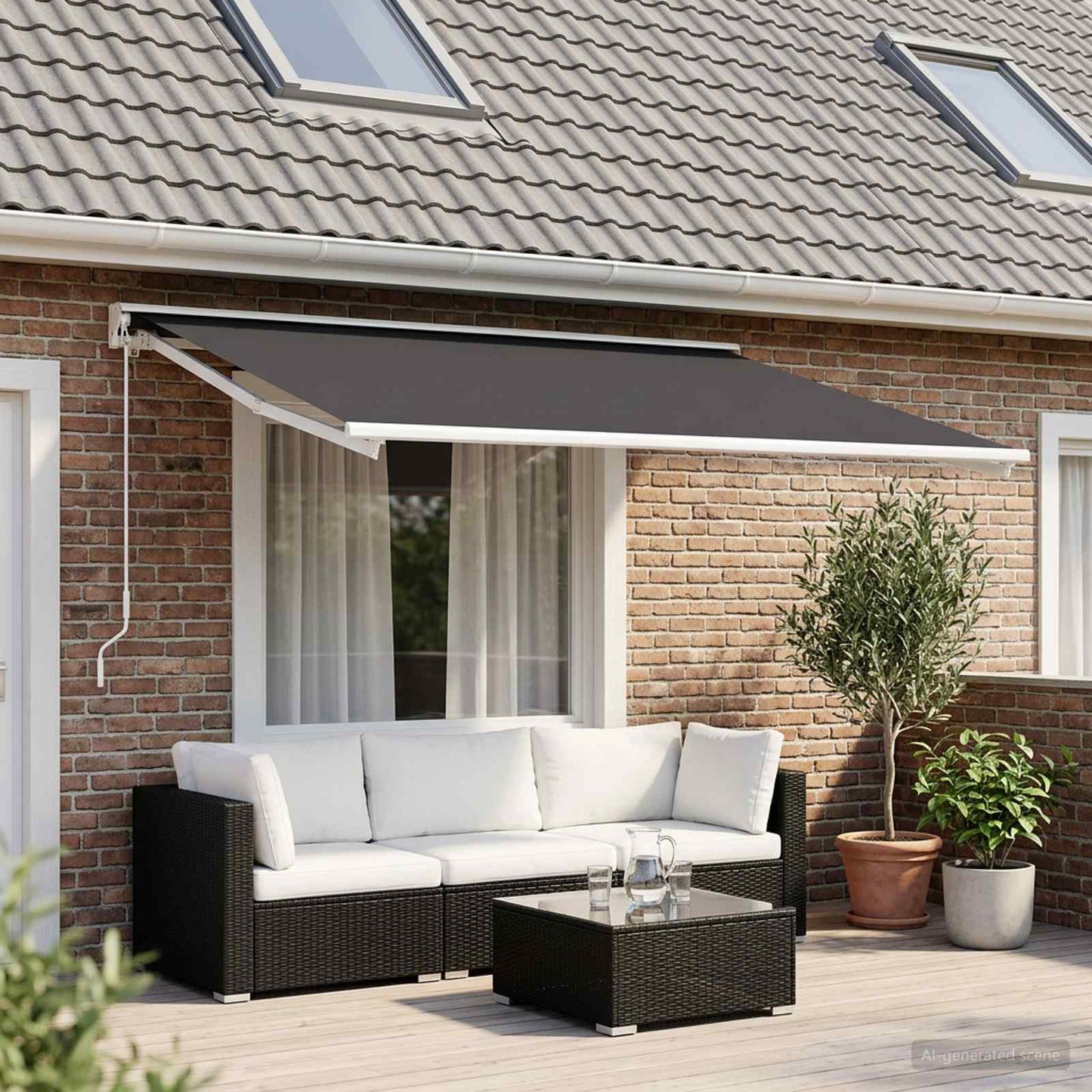 Awning Replacement Fabric Anthracite 600 x 350 cm Polyester