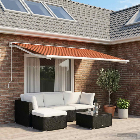 Awning Replacement Fabric Orange and Brown 300 x 200 cm