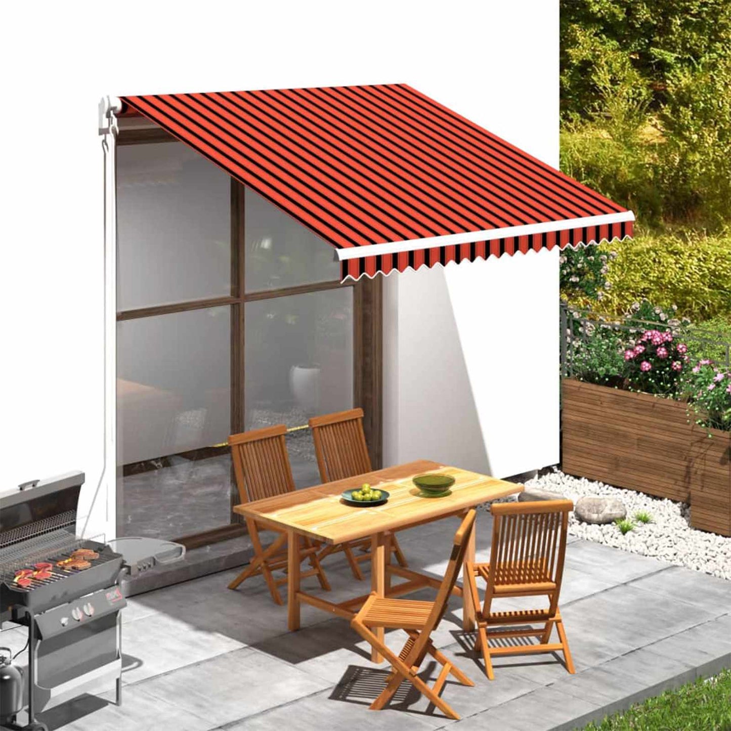 Awning Replacement Fabric Orange and Brown 300 x 250 cm