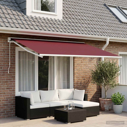 Awning Replacement Fabric Burgundy Red 350 x 200 cm Polyester
