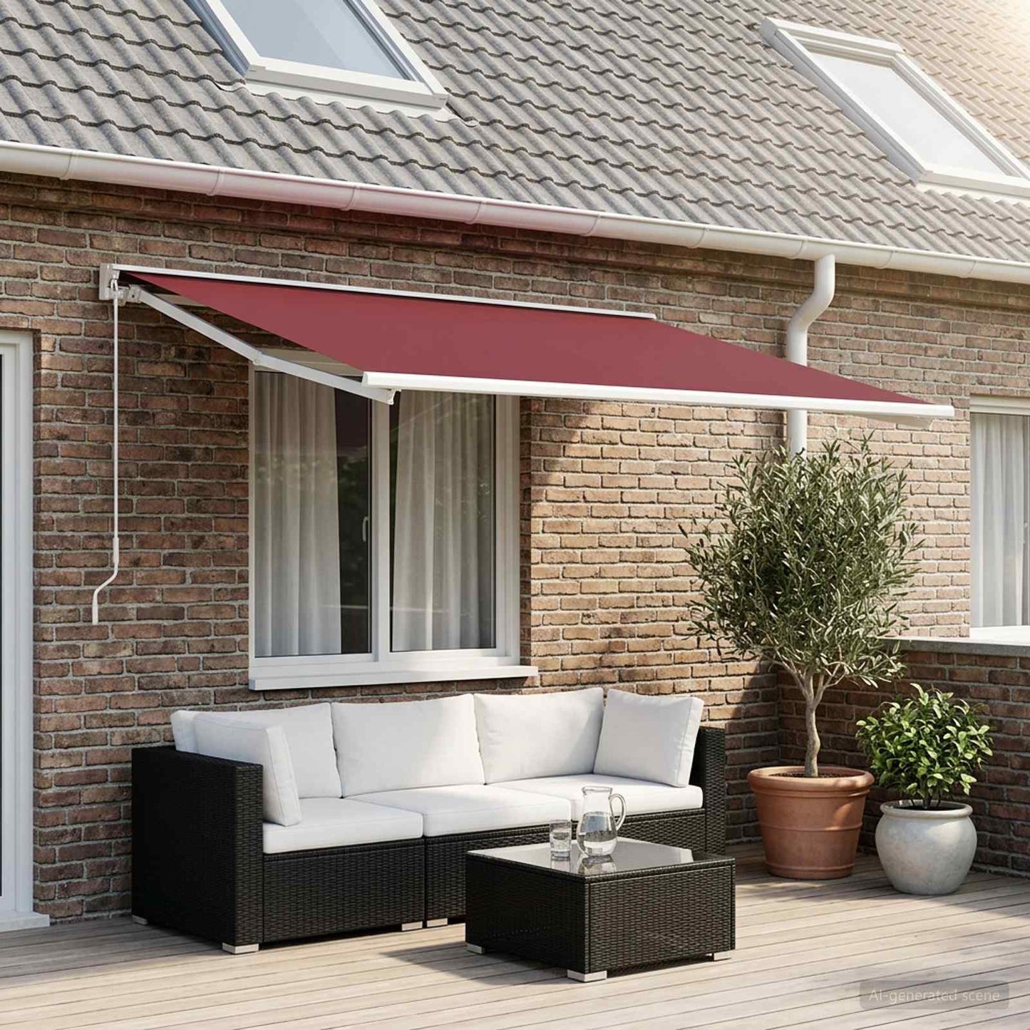 Awning Replacement Fabric Burgundy Red 500 x 300 cm Polyester