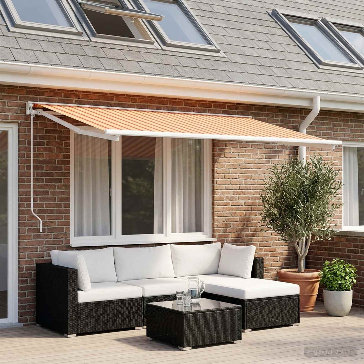 Awning Replacement Fabric Multicolour 400 x 200 cm Polyester