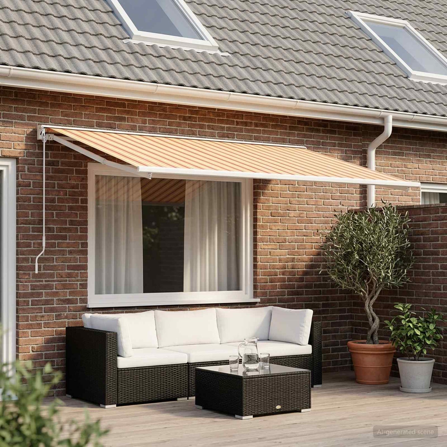 Awning Replacement Fabric Multicolour 450 x 300 cm Polyester