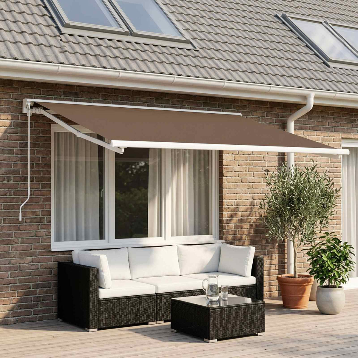 Awning Replacement Fabric Beige 300 x 250 cm Polyester