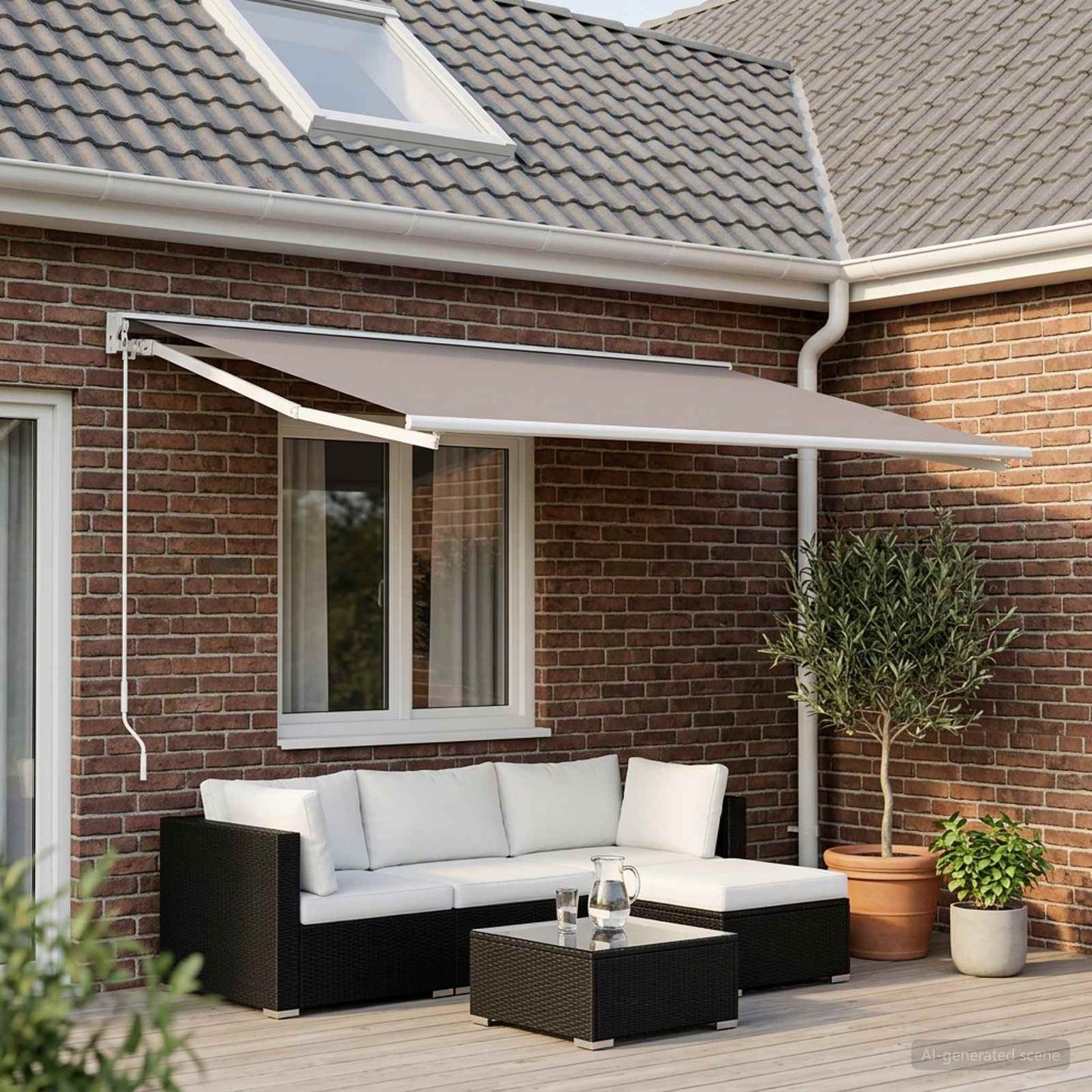 Awning Replacement Fabric Light Grey 600 x 350 cm Polyester