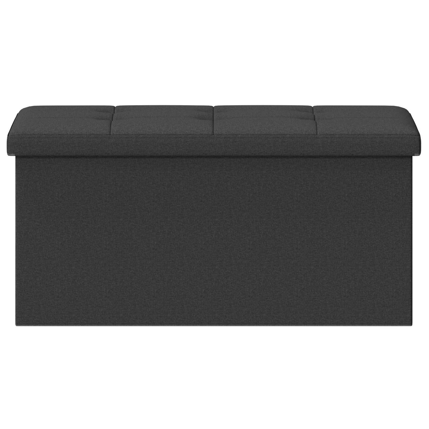 Foldable Storage Bench Dark Grey 180 kg 80 L 77 x 38 x 38 cm