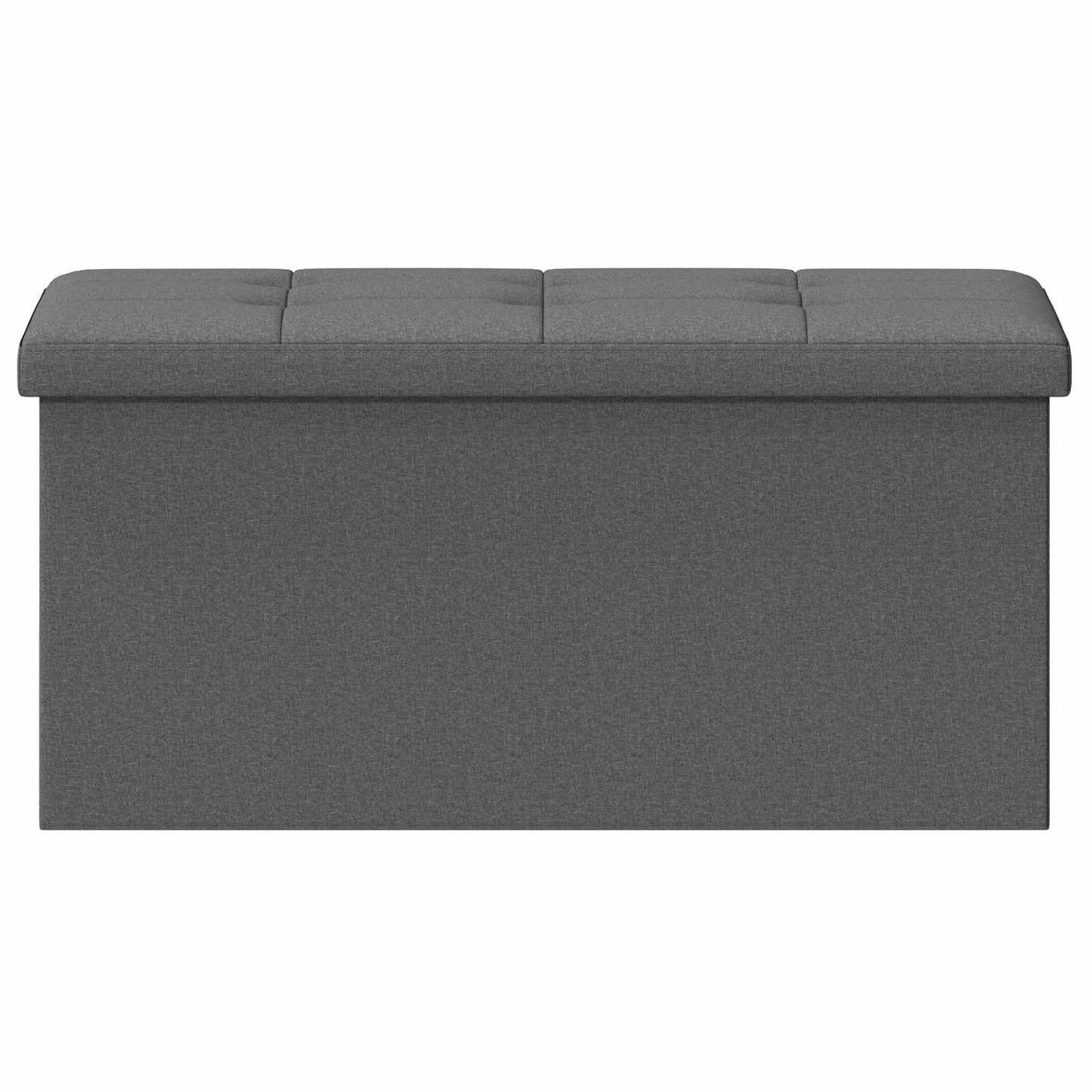 Foldable Storage Bench Light Grey 180 kg 80 L 77 x 38 x 38 cm