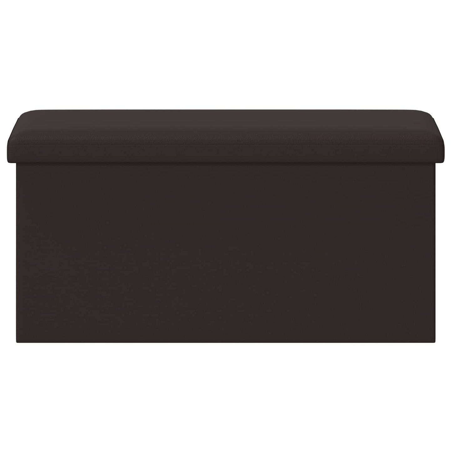 Foldable Storage Bench Brown 180 kg 80 L 77 x 38 x 38 cm PVC