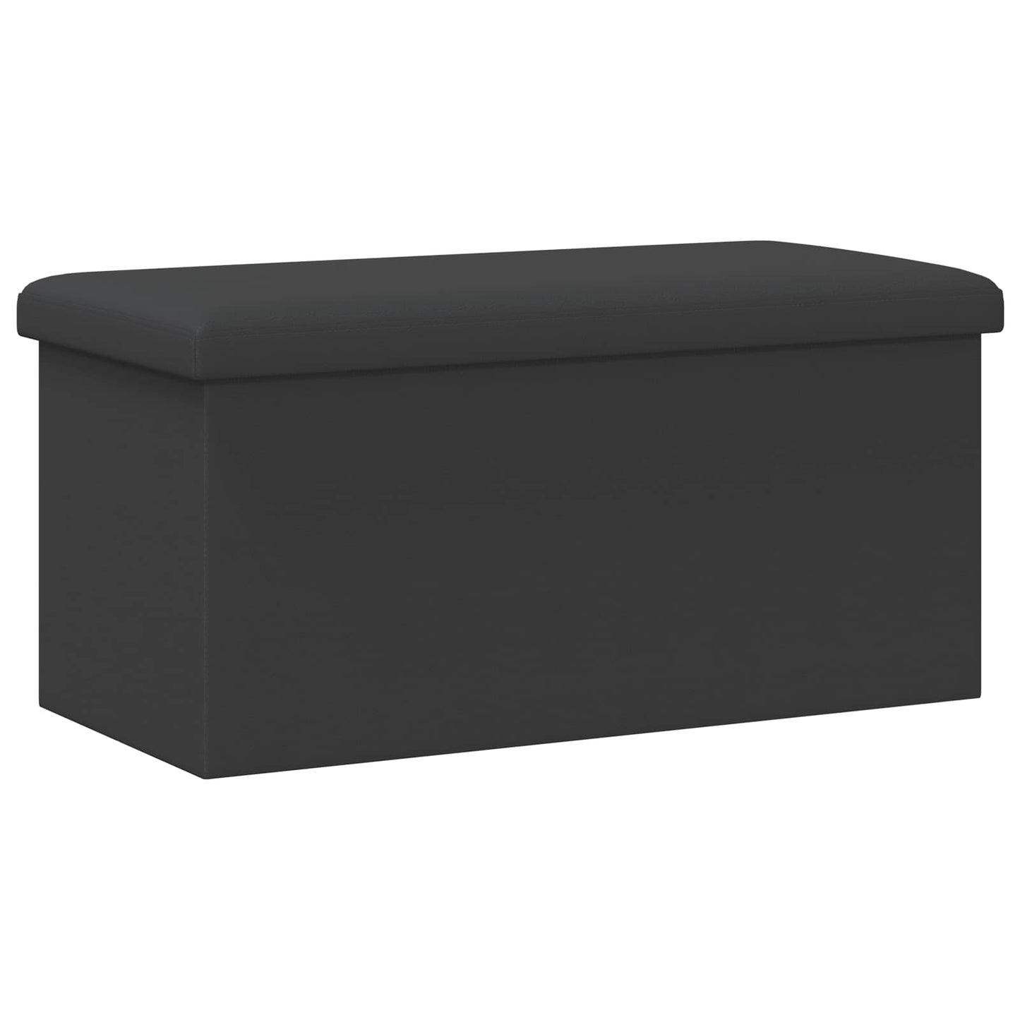 Foldable Storage Bench Grey 180 kg 80 L 77 x 38 x 38 cm PVC