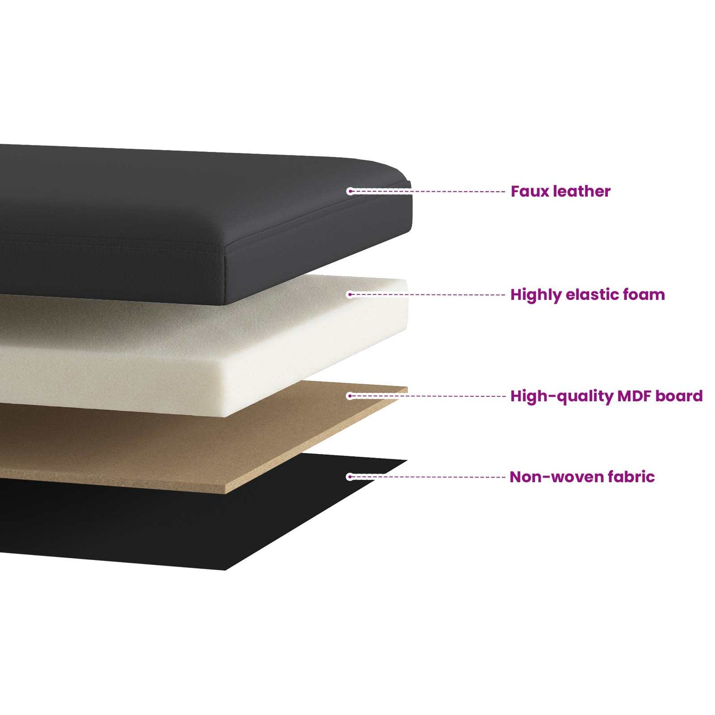 Foldable Storage Bench Grey 180 kg 80 L 77 x 38 x 38 cm PVC