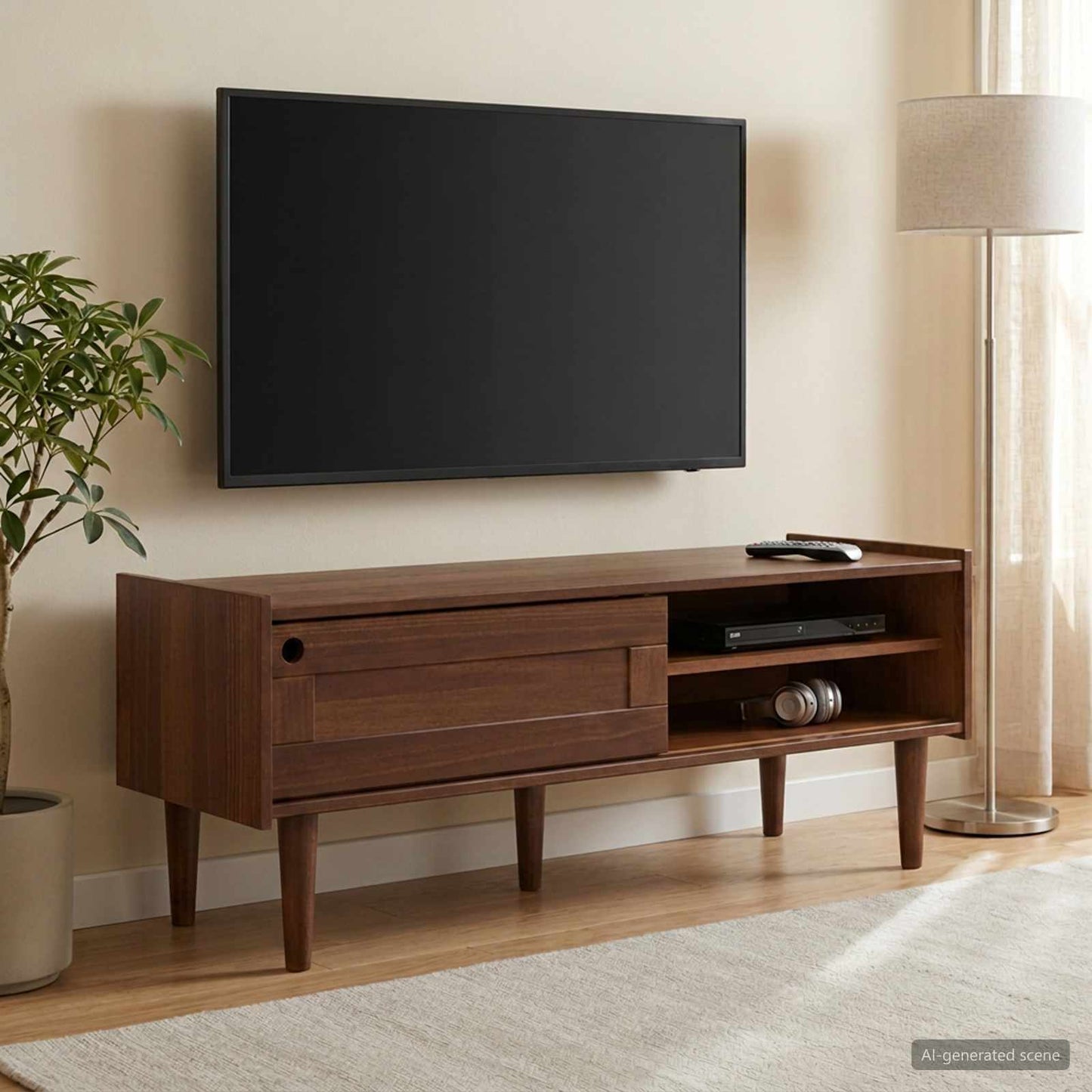 TV Cabinet BILBAO 114 x 40 x 45 cm Dark Caramel