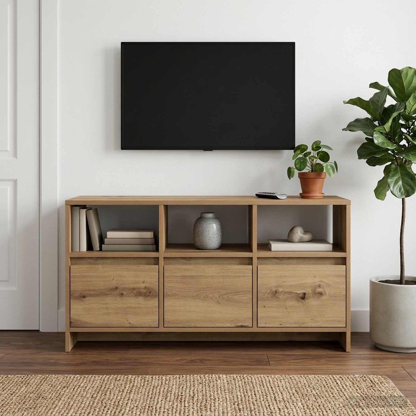 TV Cabinet 102 x 37.5 x 52.5 cm Artisan Oak Engineered Wood