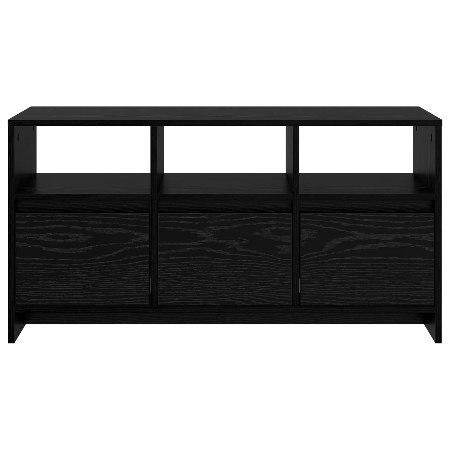 TV Cabinet 102 x 37.5 x 52.5 cm Black Oak Engineered Wood