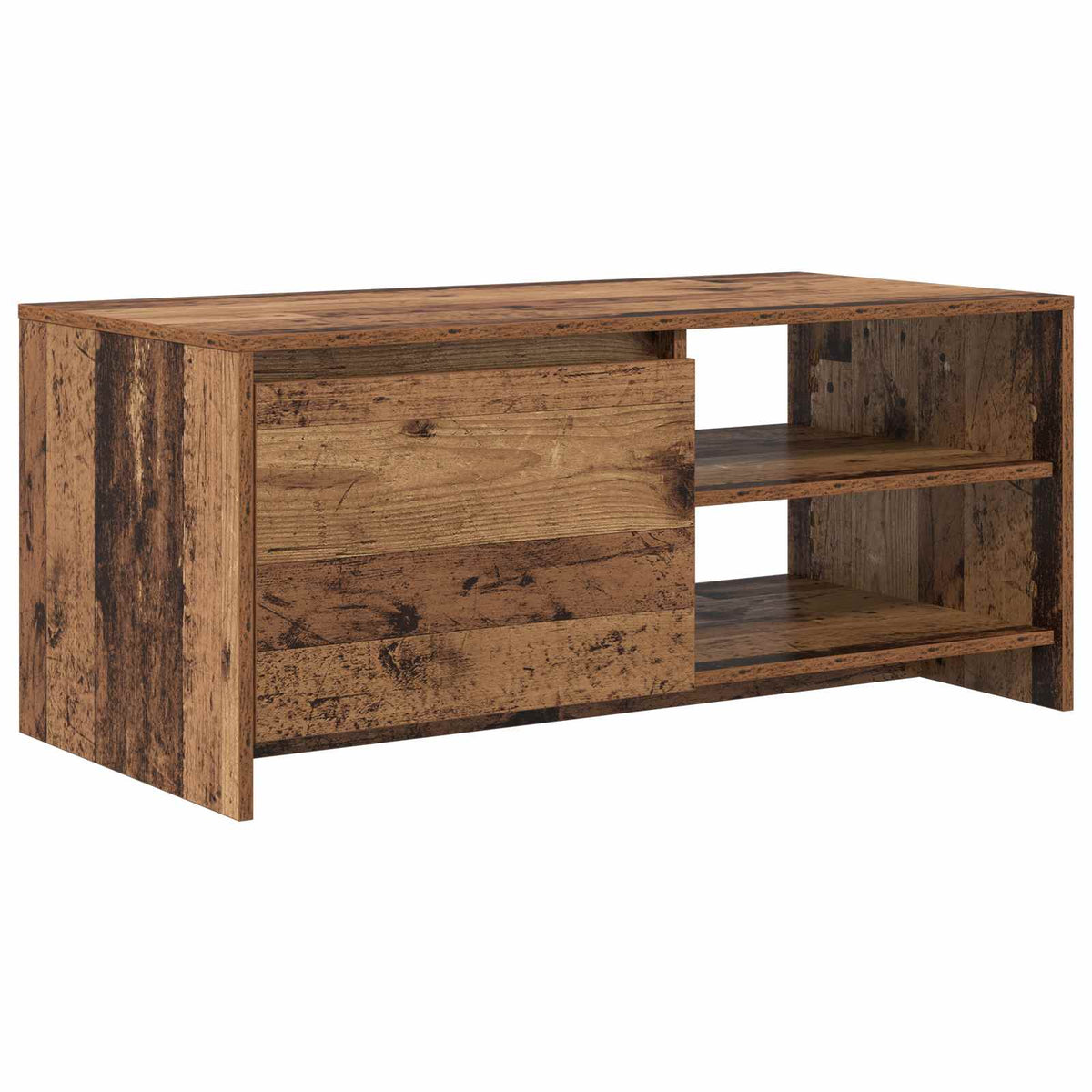 Coffee Table Old Wood 102 x 50 x 45 cm Engineered Wood