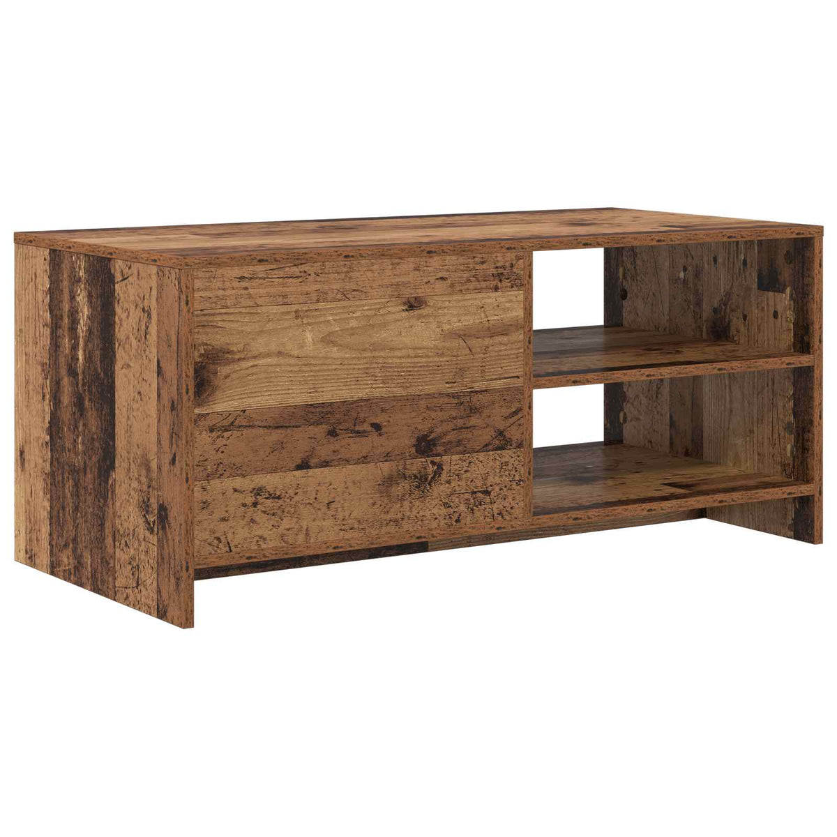 Coffee Table Old Wood 102 x 50 x 45 cm Engineered Wood