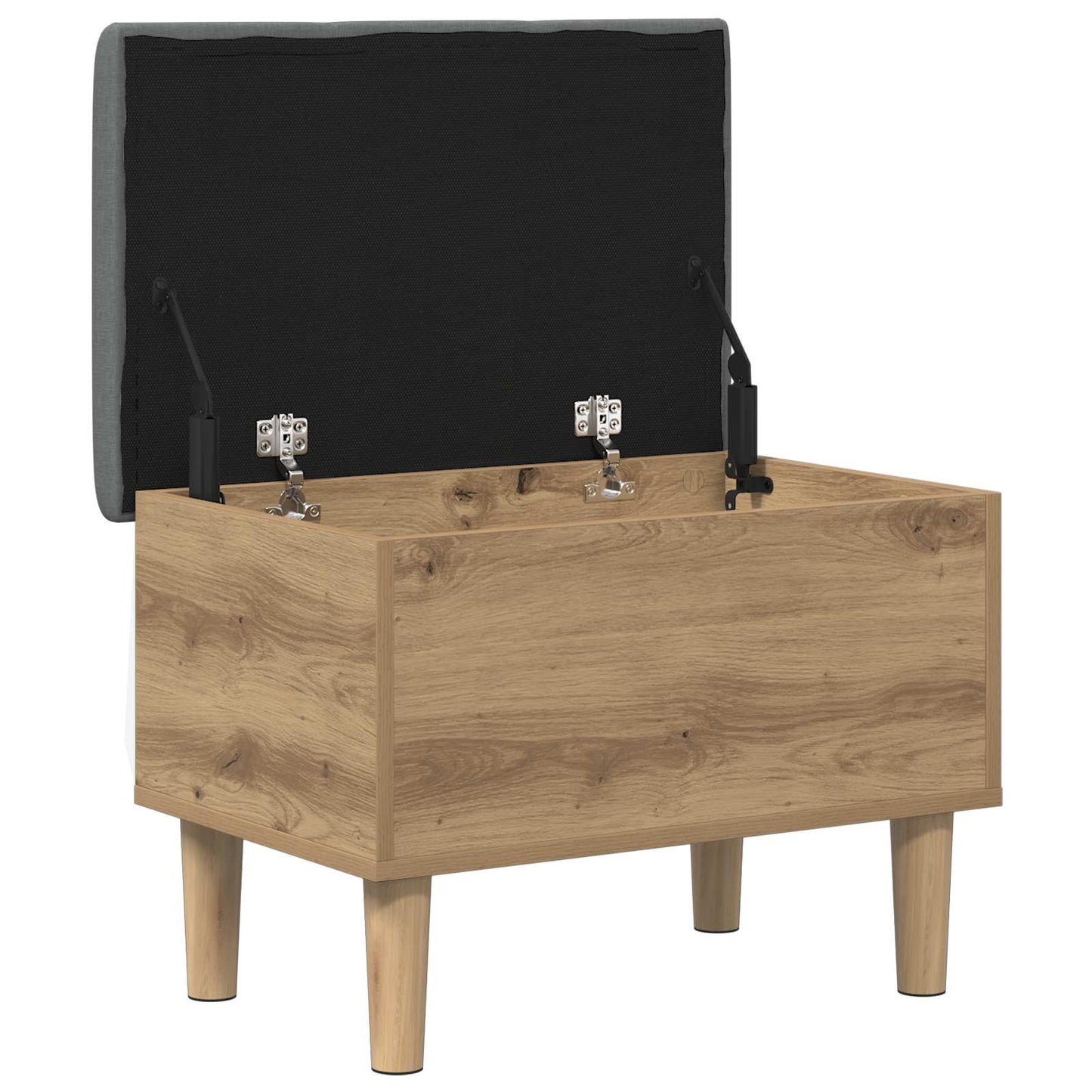 Storage Bench with Cushion Artisan Oak 62 x 42 x 46 cm