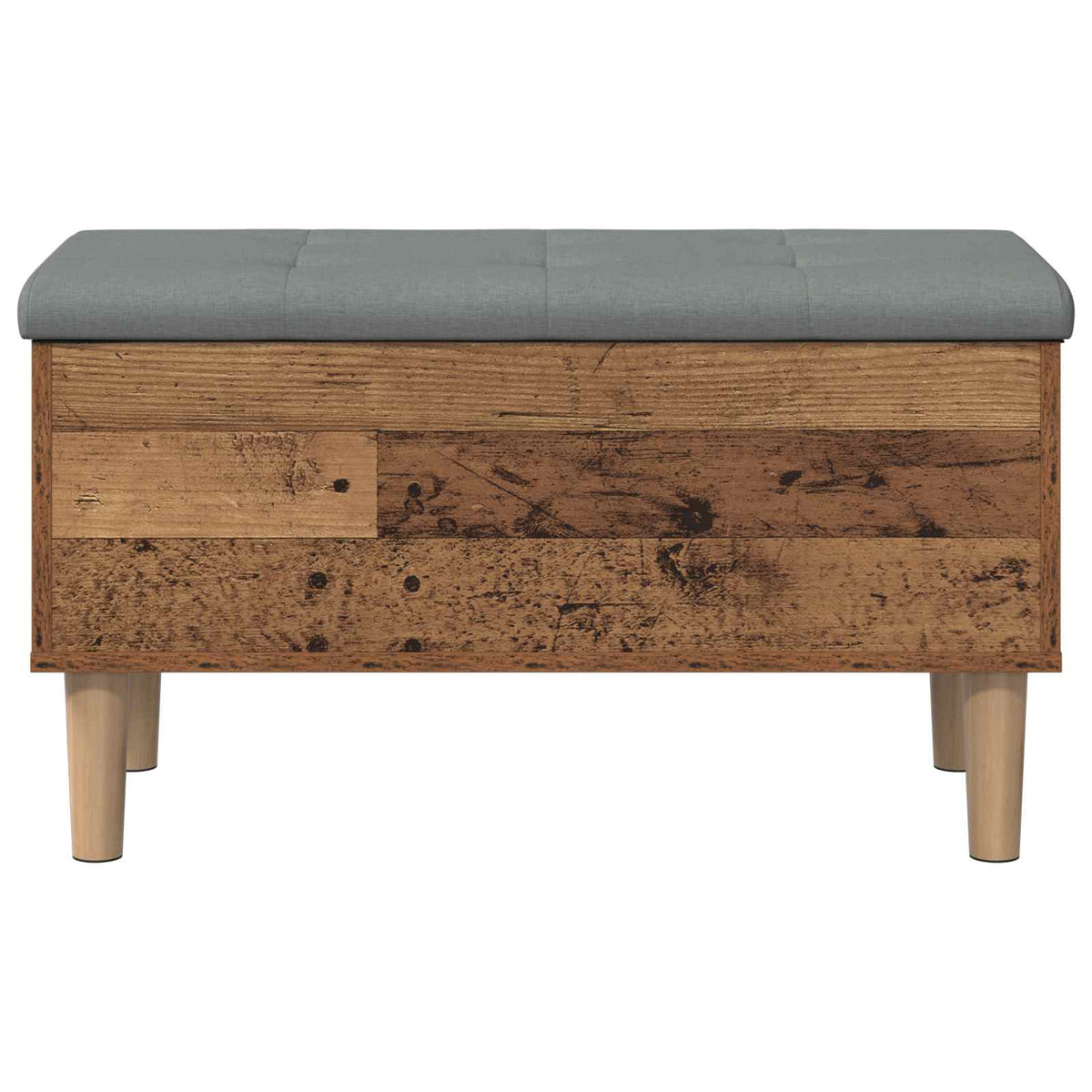 Storage Bench with Cushion Old Wood 82 x 42 x 46 cm