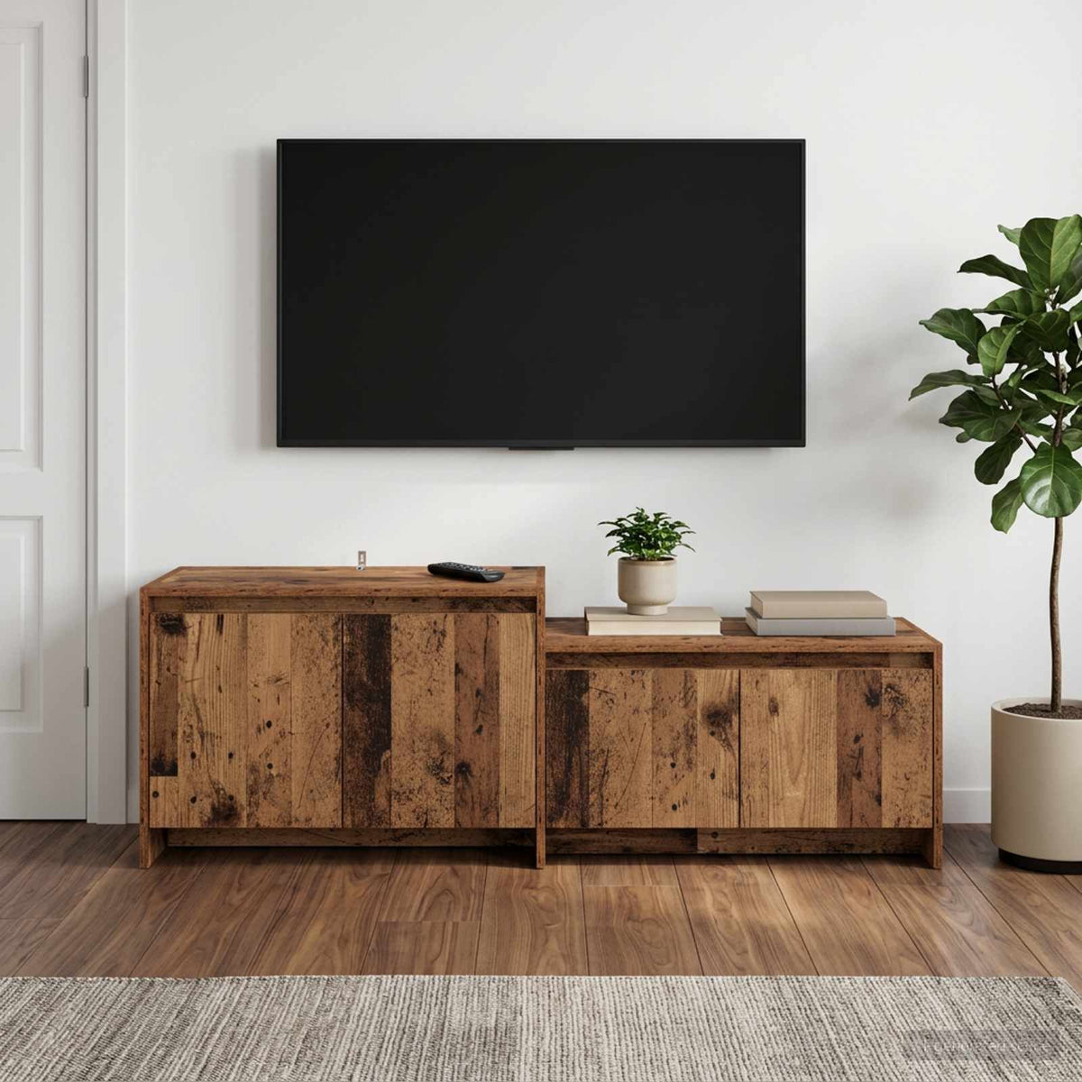 TV Cabinet 147 x 35 x 50 cm Old Wood Engineered Wood