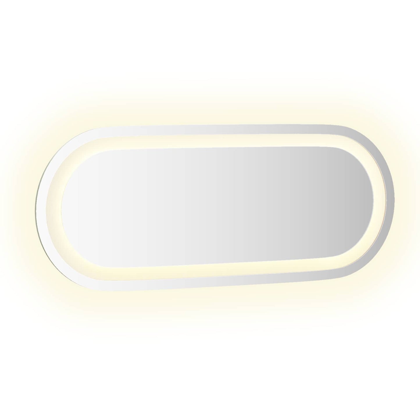 LED Bathroom Mirror Transparent 50 x 20 cm Tempered Glass