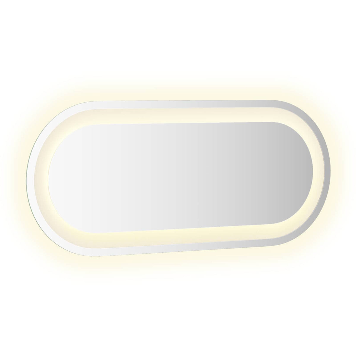 LED Bathroom Mirror Transparent 60 x 25 cm Tempered Glass