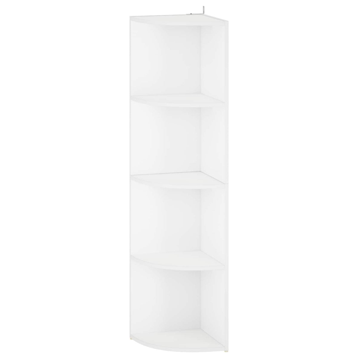 Corner Shelf 4-Tier 41.5 x 41.5 x 143 cm Engineered Wood White