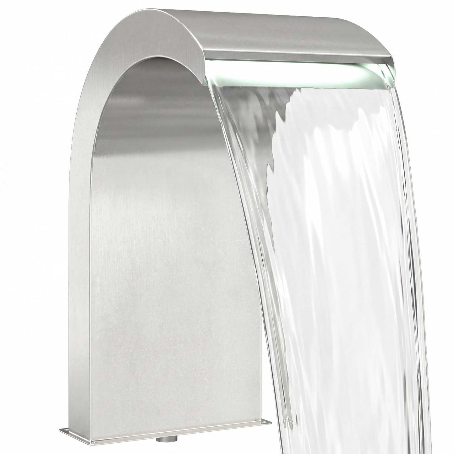 Pool Waterfall with LED Stainless Steel 304 45 x 32 x 65 cm