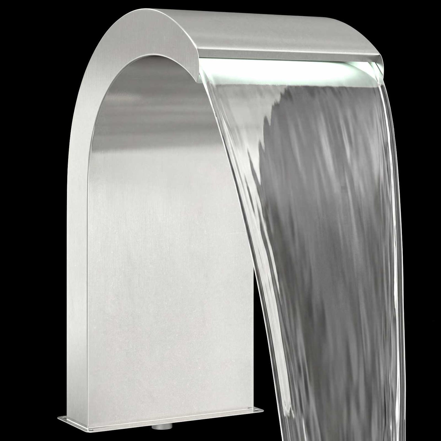 Pool Waterfall with LED Stainless Steel 304 45 x 32 x 65 cm