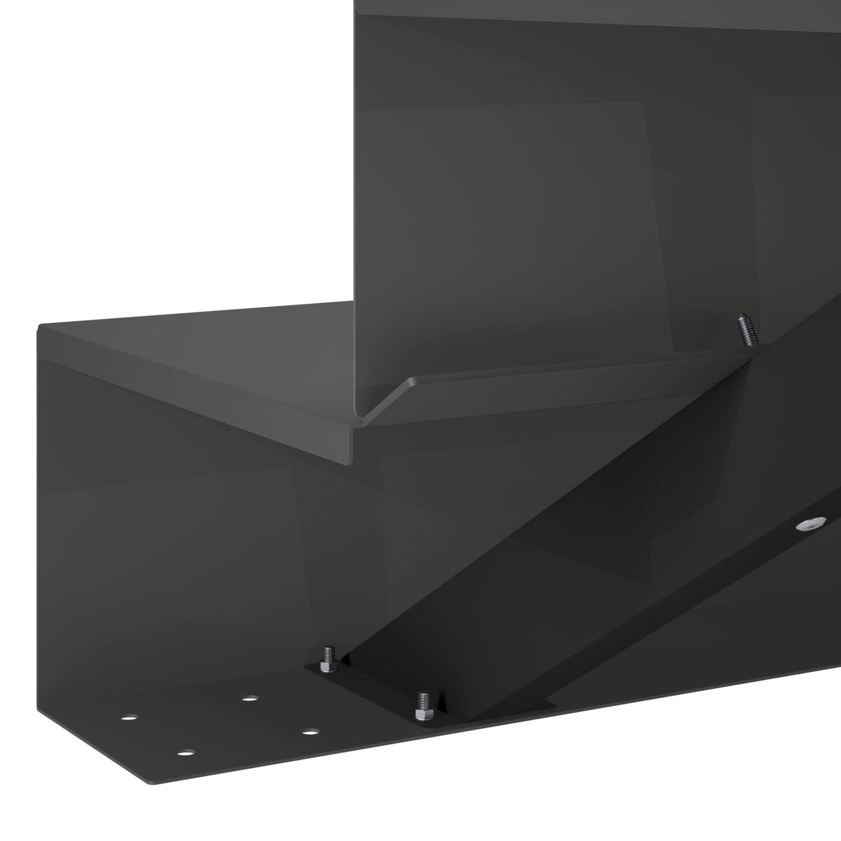2-Step Garden Stairs 80.5 x 56.5 x 34 cm Steel Black