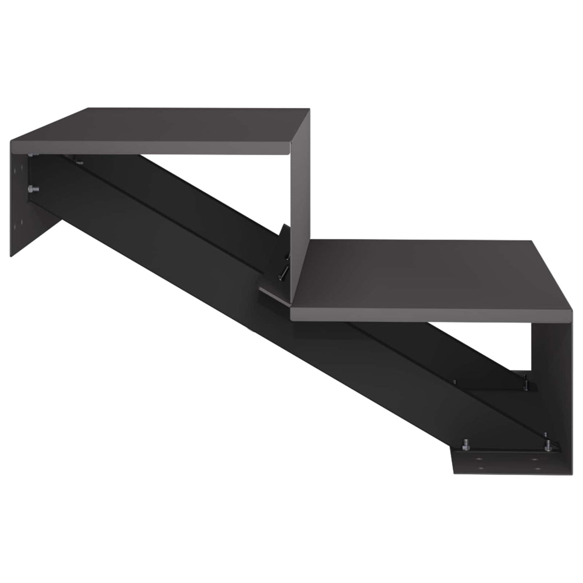 2-Step Garden Stairs 80.5 x 56.5 x 34 cm Steel Black