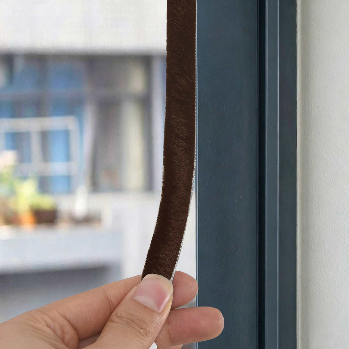 Self-Adhesive Door Brush Seal 25 m PP Brown