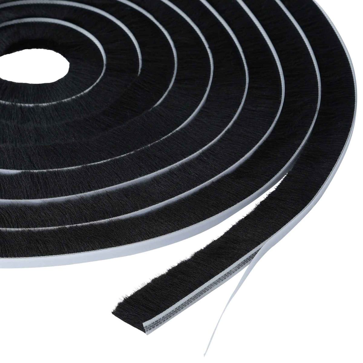 Self-Adhesive Door Brush Seal 25 m PP Black