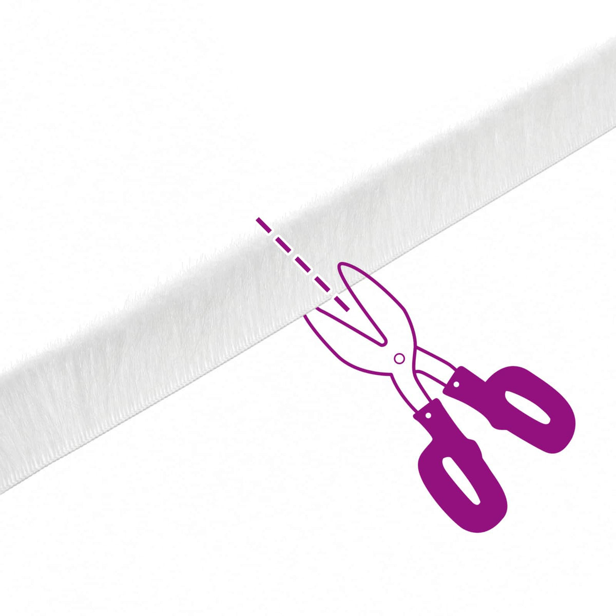 Self-Adhesive Door Brush Seal 25 m PP White