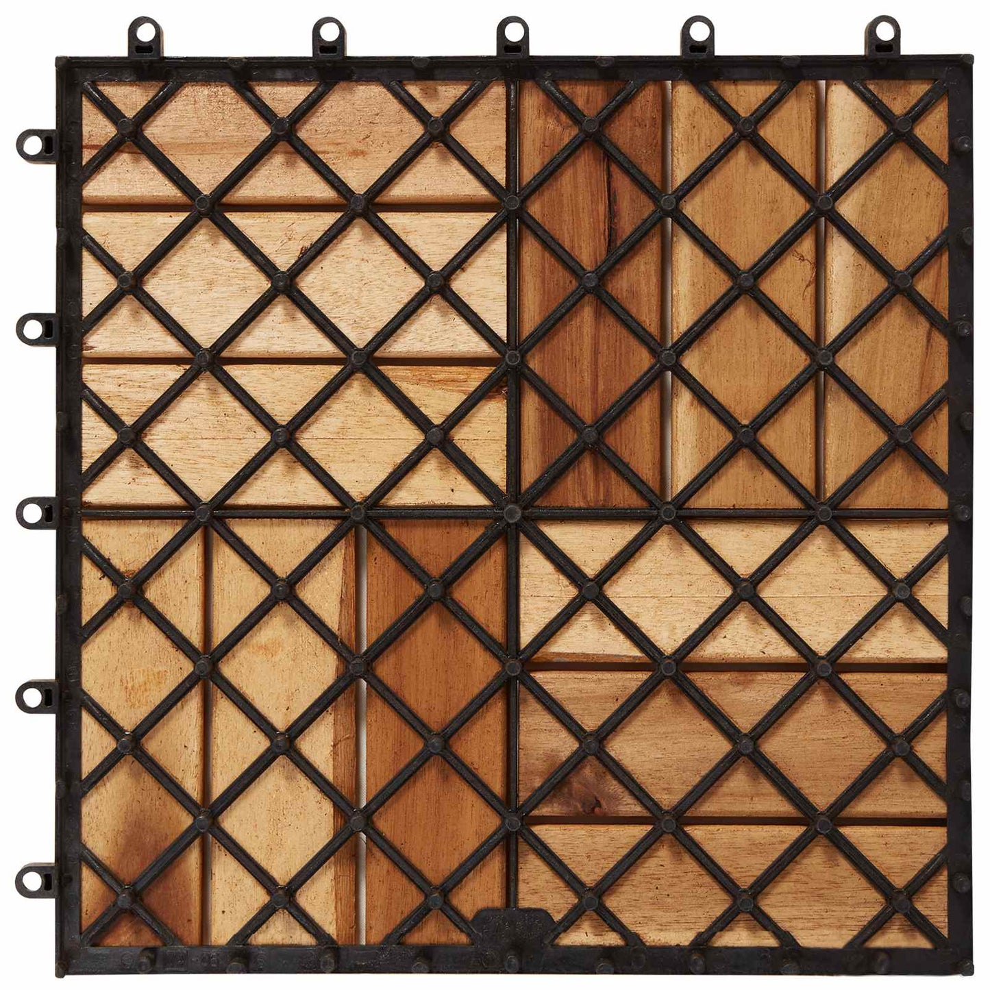 Decking Tile 30 pcs Brown 30 x 30 cm Acacia Hardwood