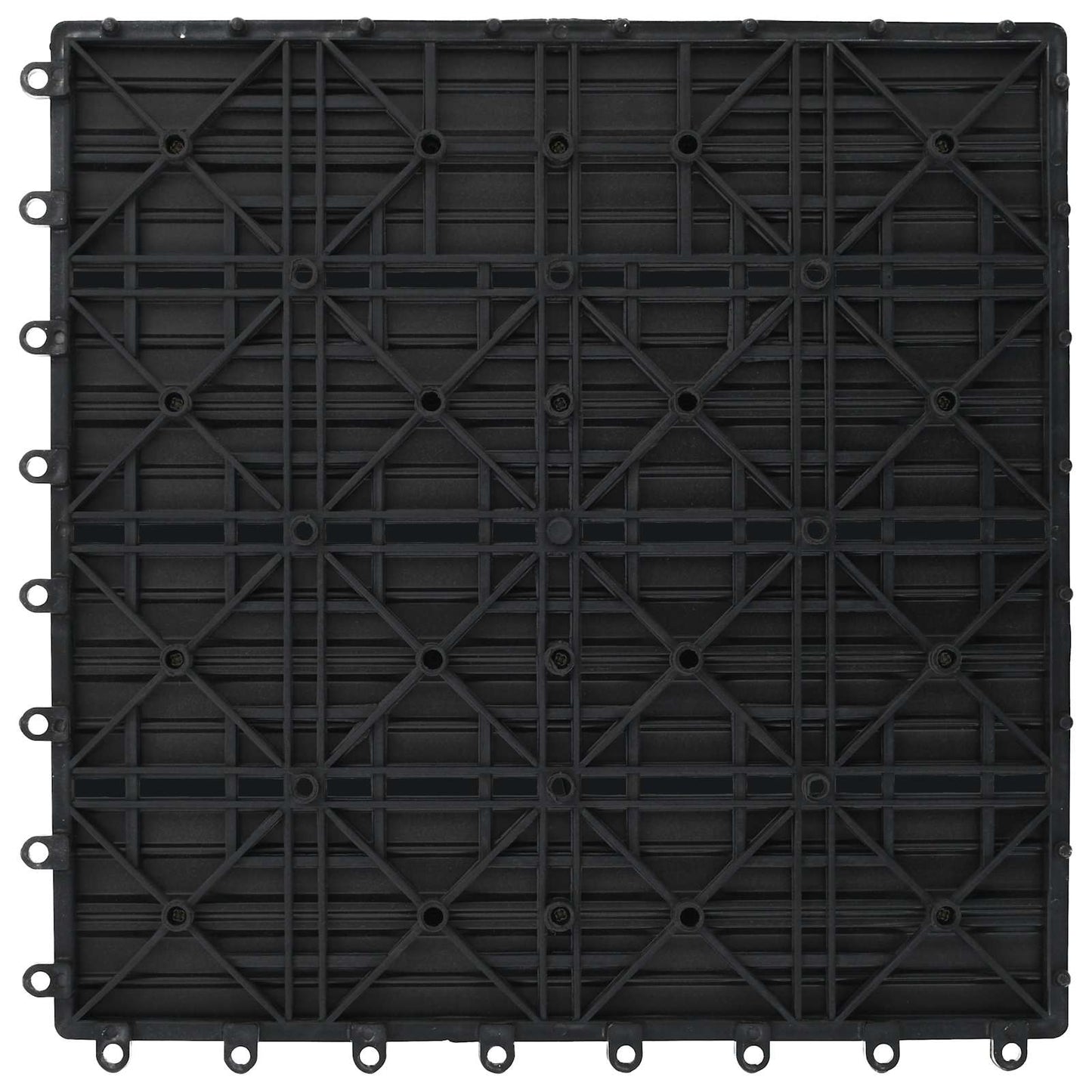 Decking Tile 22 pcs Grey 30 x 30 cm WPC