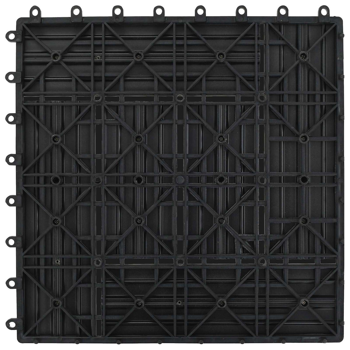 Decking Tile 22 pcs Grey 30 x 30 cm WPC
