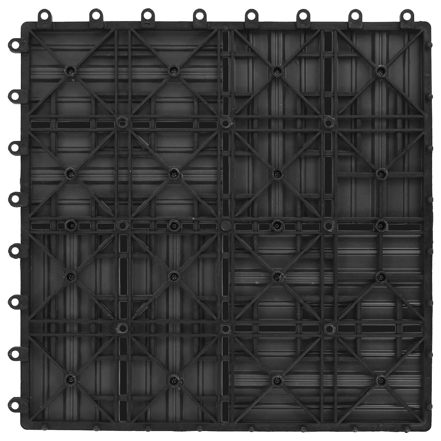 Decking Tile 22 pcs Grey 30 x 30 cm WPC
