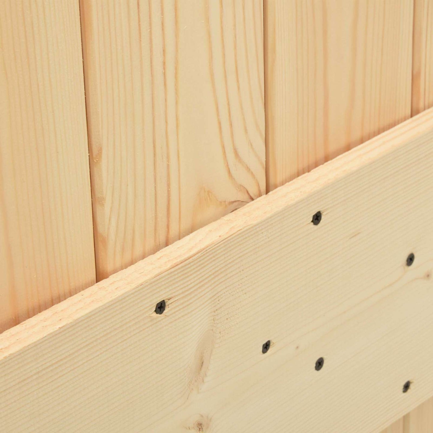 Sliding Door 2 pcs Natural and Black Solid Pine Wood
