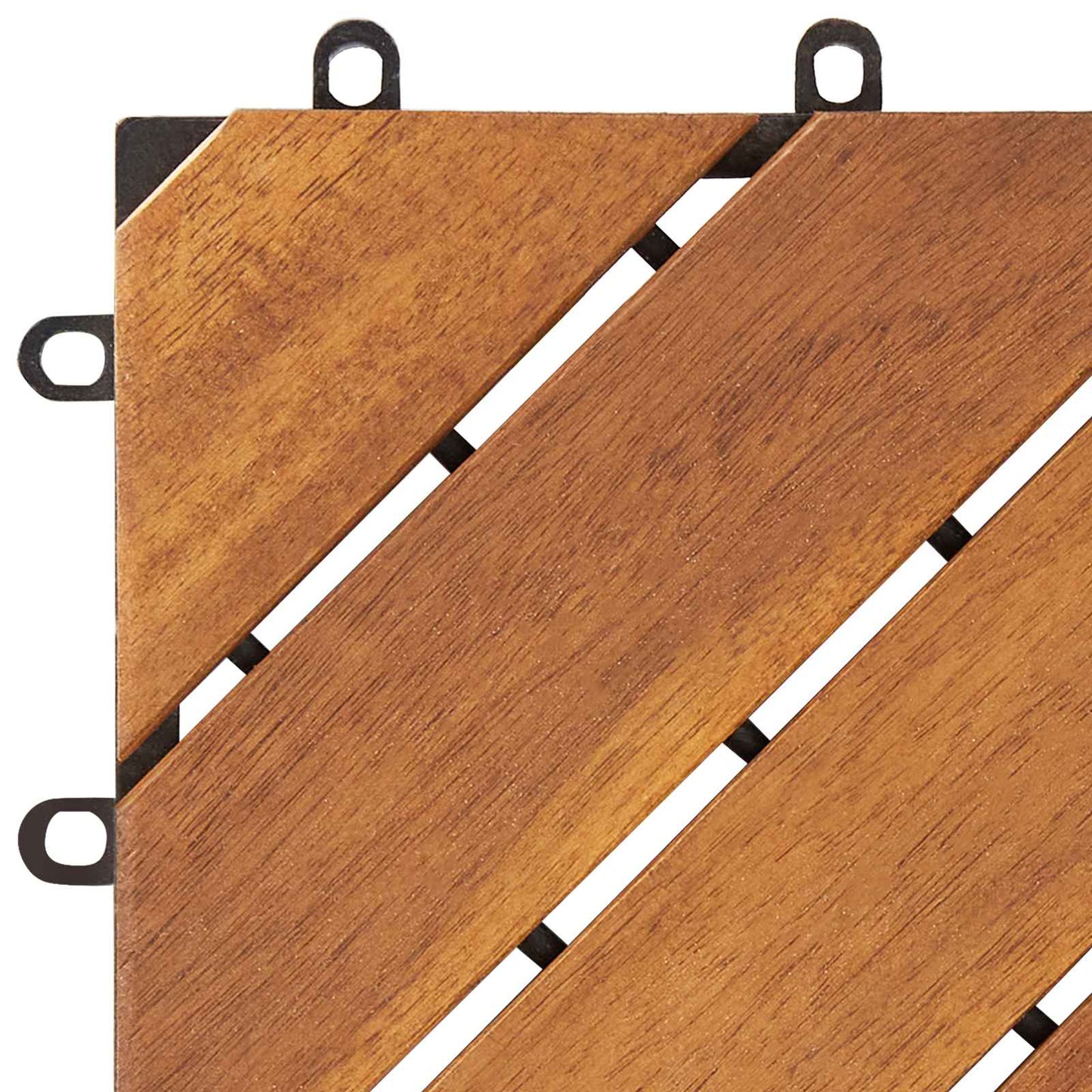 Decking Tile 20 pcs Brown 30 x 30 cm Acacia Hardwood