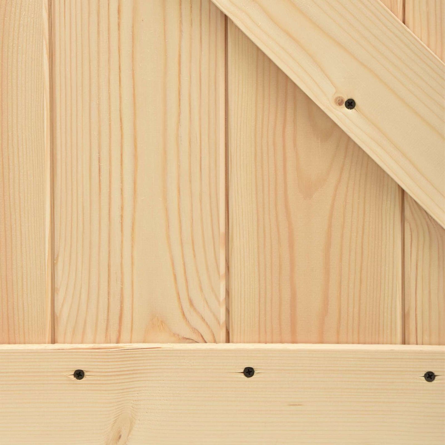 Sliding Door Natural and White 90 x 210 cm Solid Pine Wood