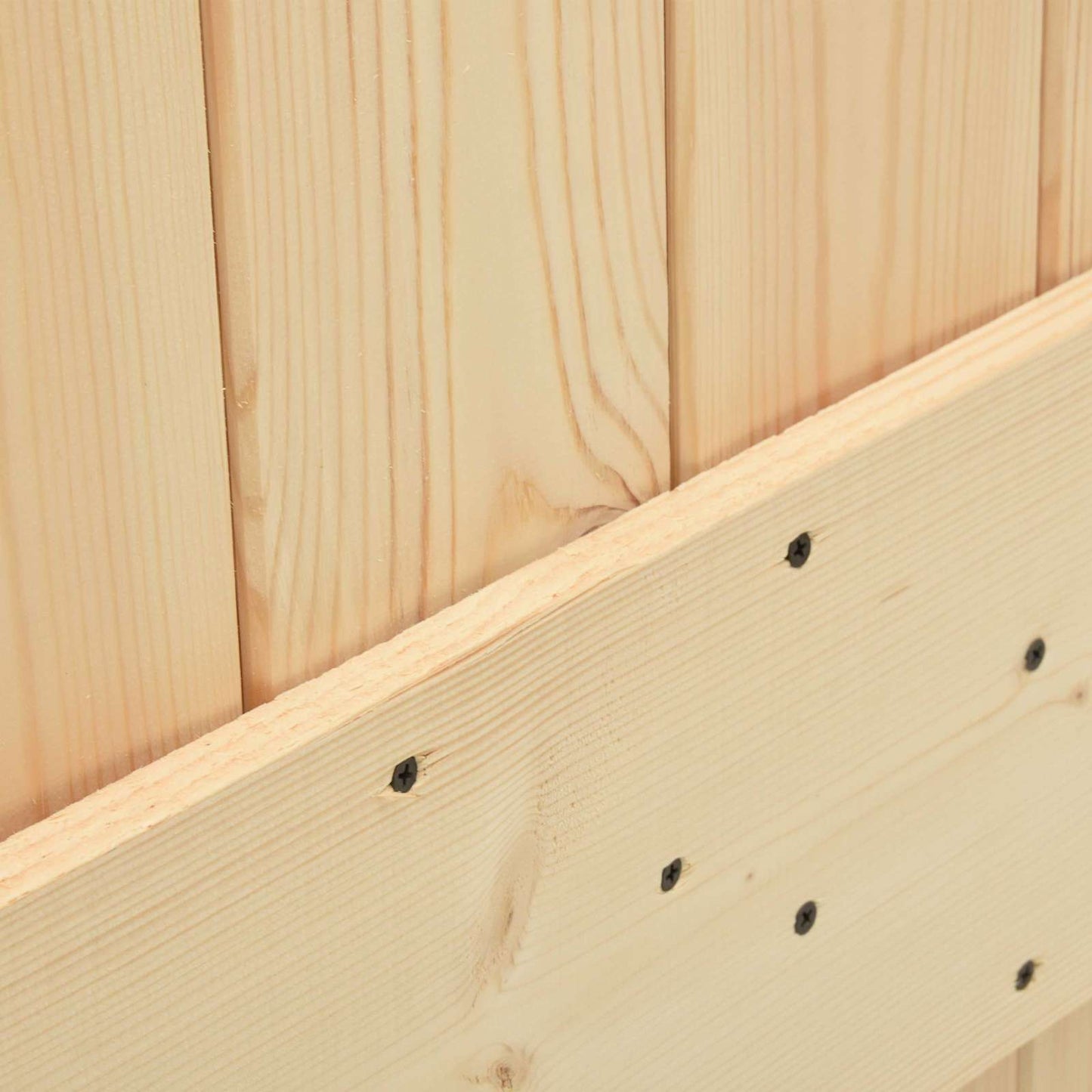 Sliding Door Natural and Black 70 x 210 cm Solid Pine Wood