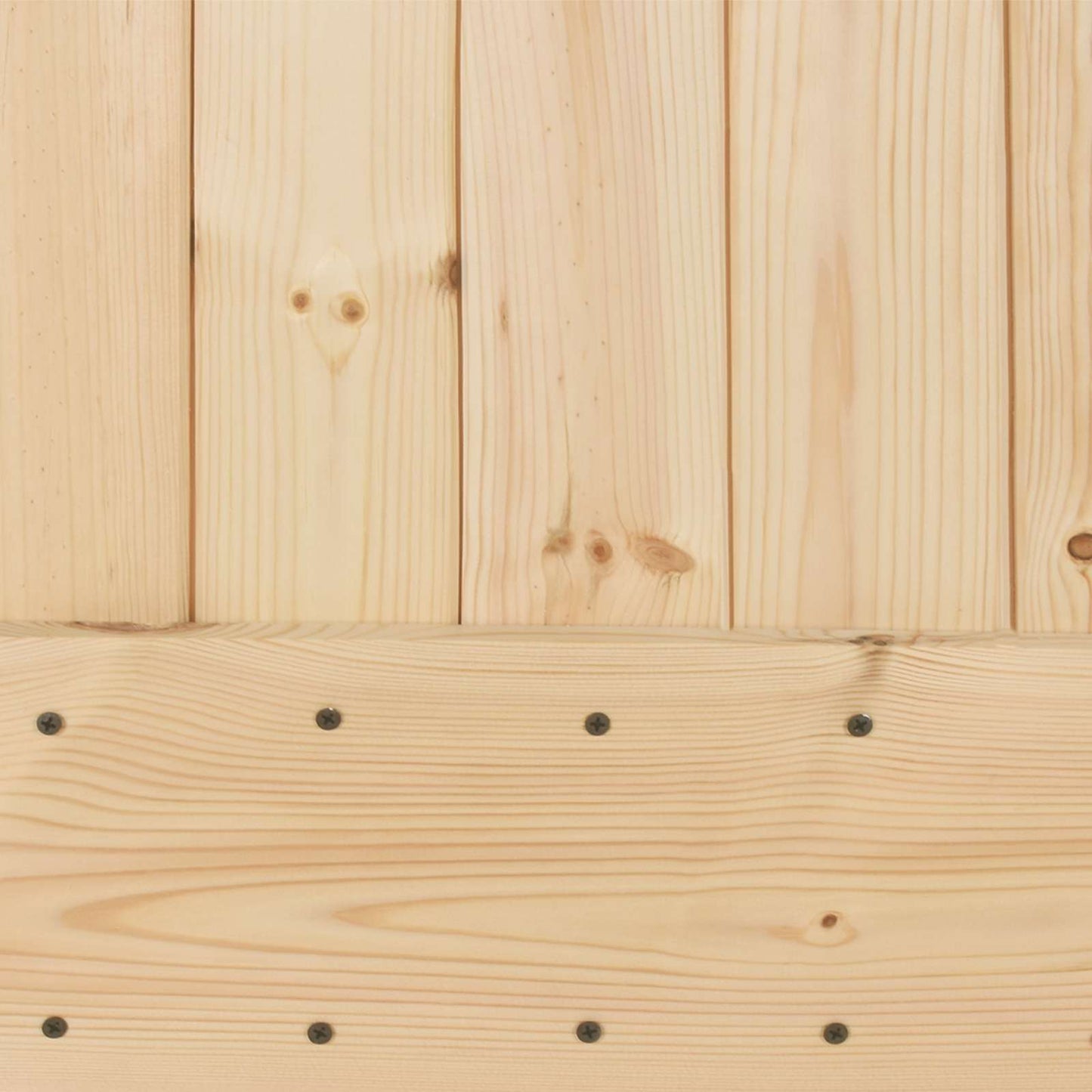 Sliding Door Natural and Black 85 x 210 cm Solid Pine Wood