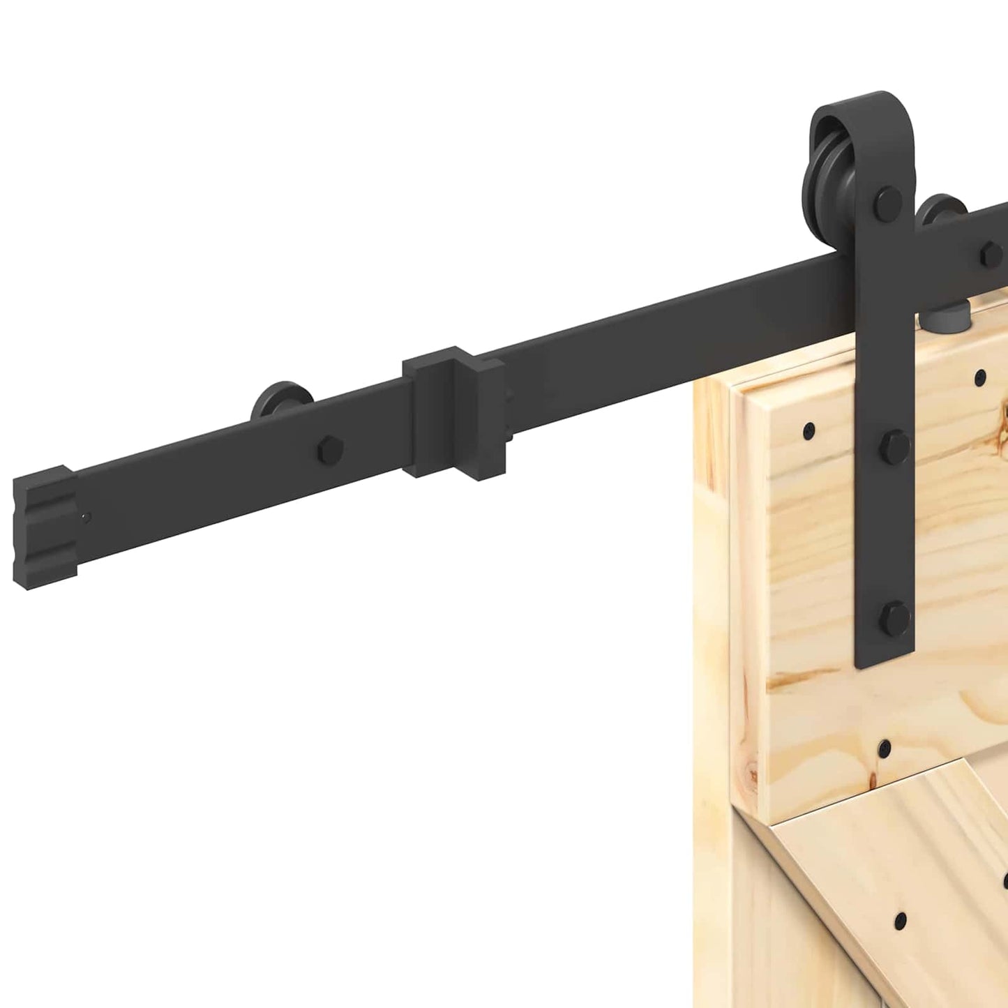 Sliding Door NARVIK Natural and Black 70 x 210 cm (152.5 cm)